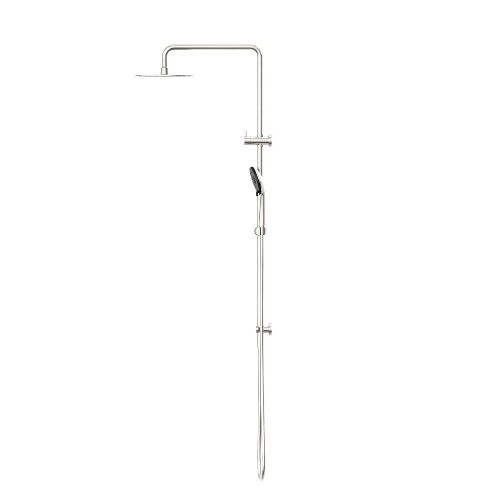 Nero Round Project Twin Shower - Brushed Nickel - Image 3