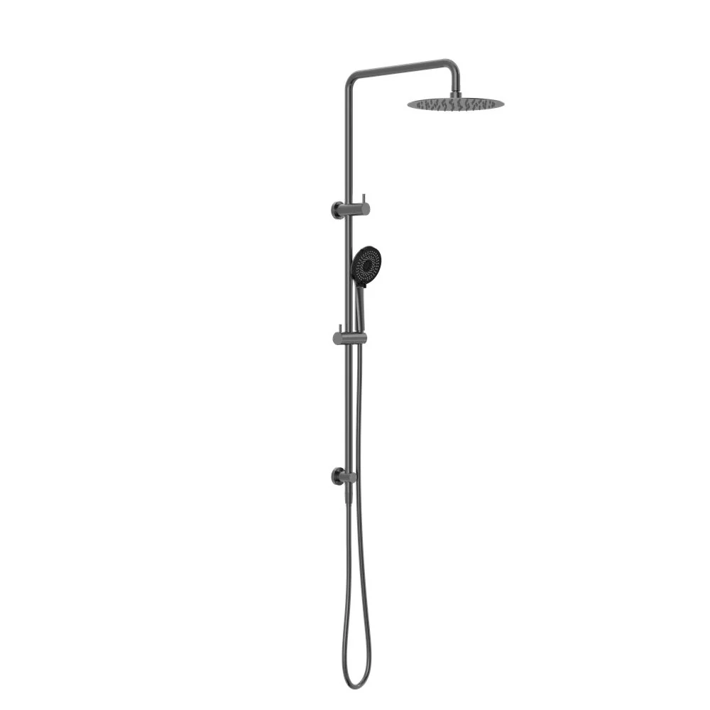 Nero Round Project Twin Shower - Gun Metal