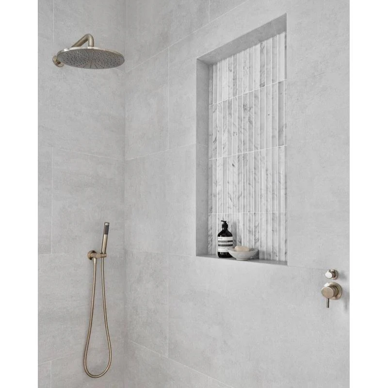 Meir Round Shower Head / Rose 300mm - PVD Brushed Nickel - Image 4