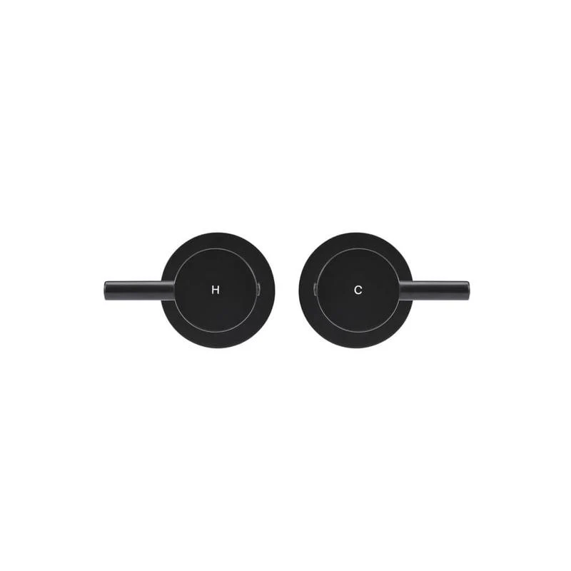 Meir Round Quarter Turn Wall Top Assemblies - Black Matte - Image 3