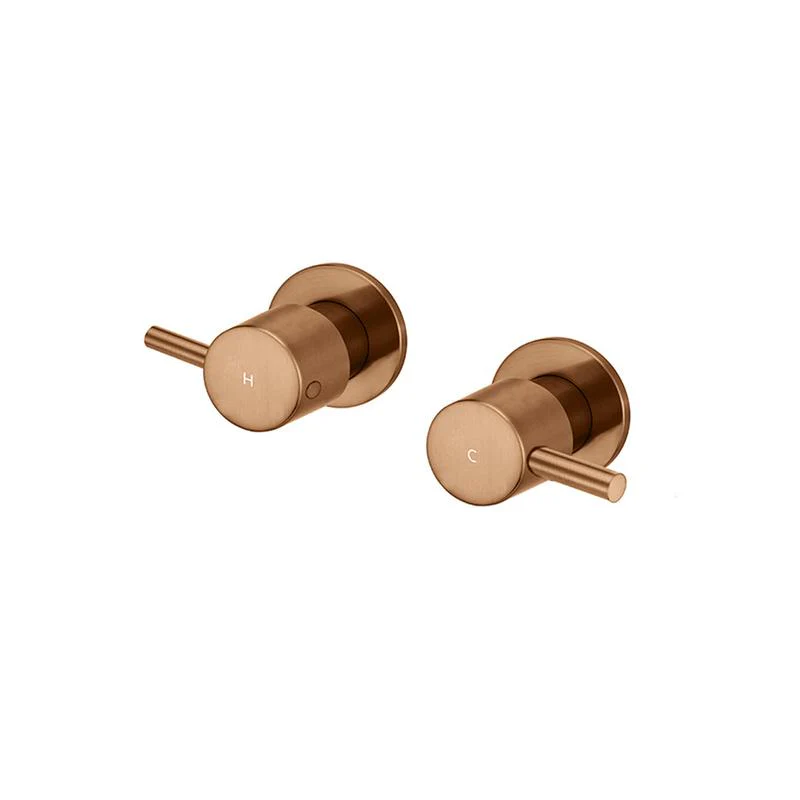 Meir Round Quarter Turn Wall Top Assemblies - Lustre Bronze