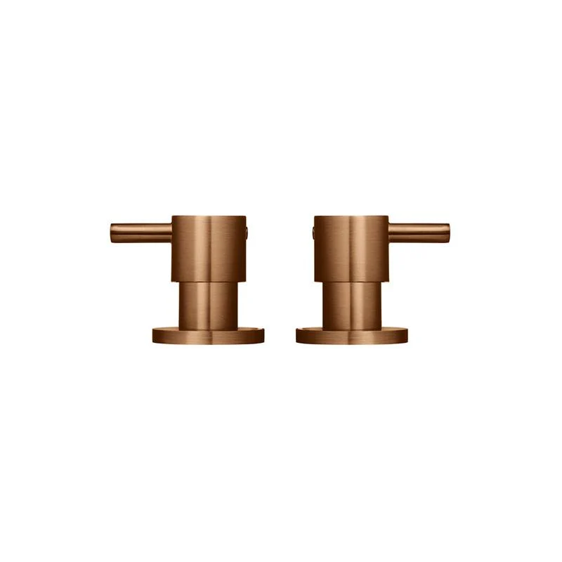 Meir Round Quarter Turn Wall Top Assemblies - Lustre Bronze - Image 4