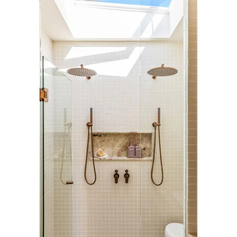 Meir Round Shower on Bracket - Lustre Bronze - Image 4