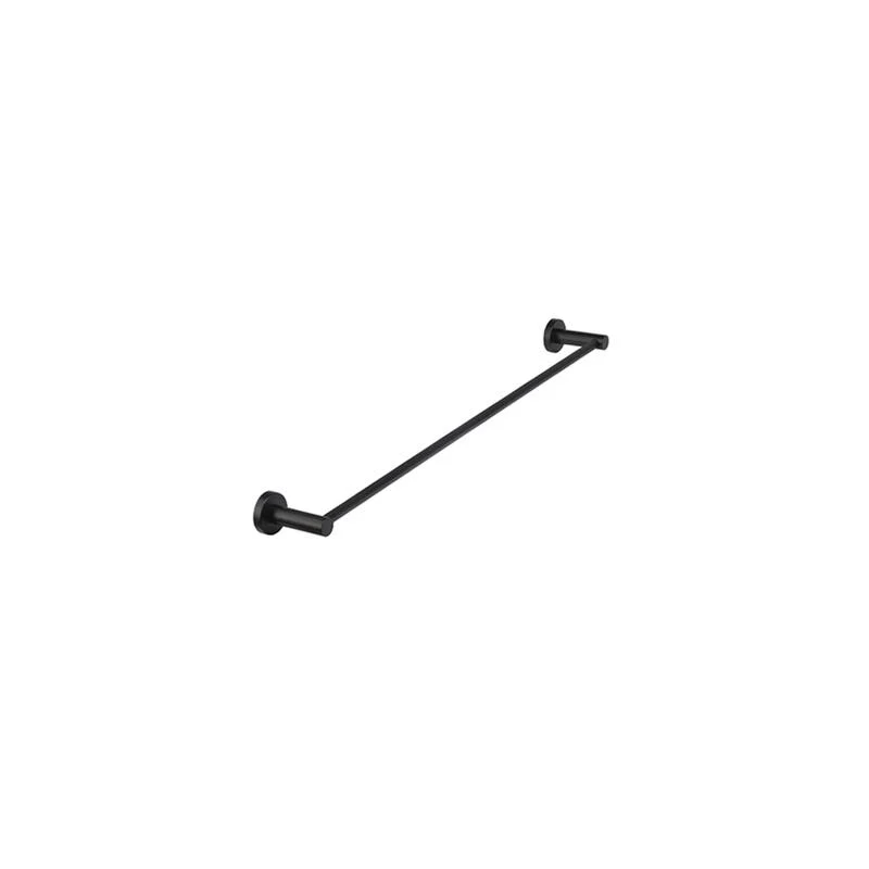 Meir Round Single Towel Rail 600mm - Black Matte