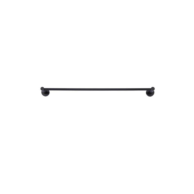 Meir Round Single Towel Rail 600mm - Black Matte - Image 4