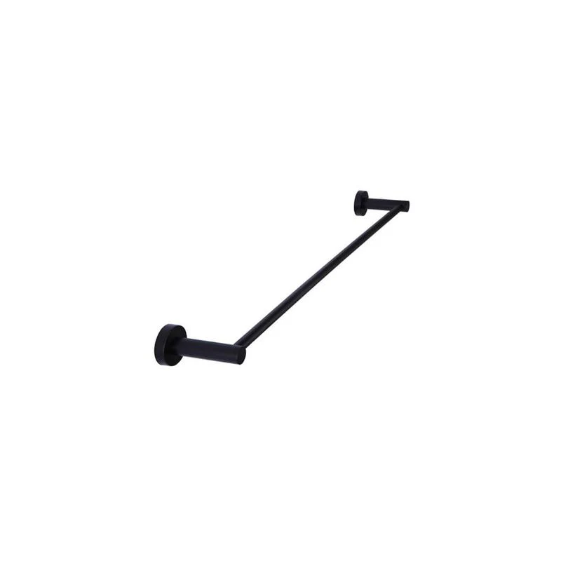 Meir Round Single Towel Rail 600mm - Black Matte - Image 5