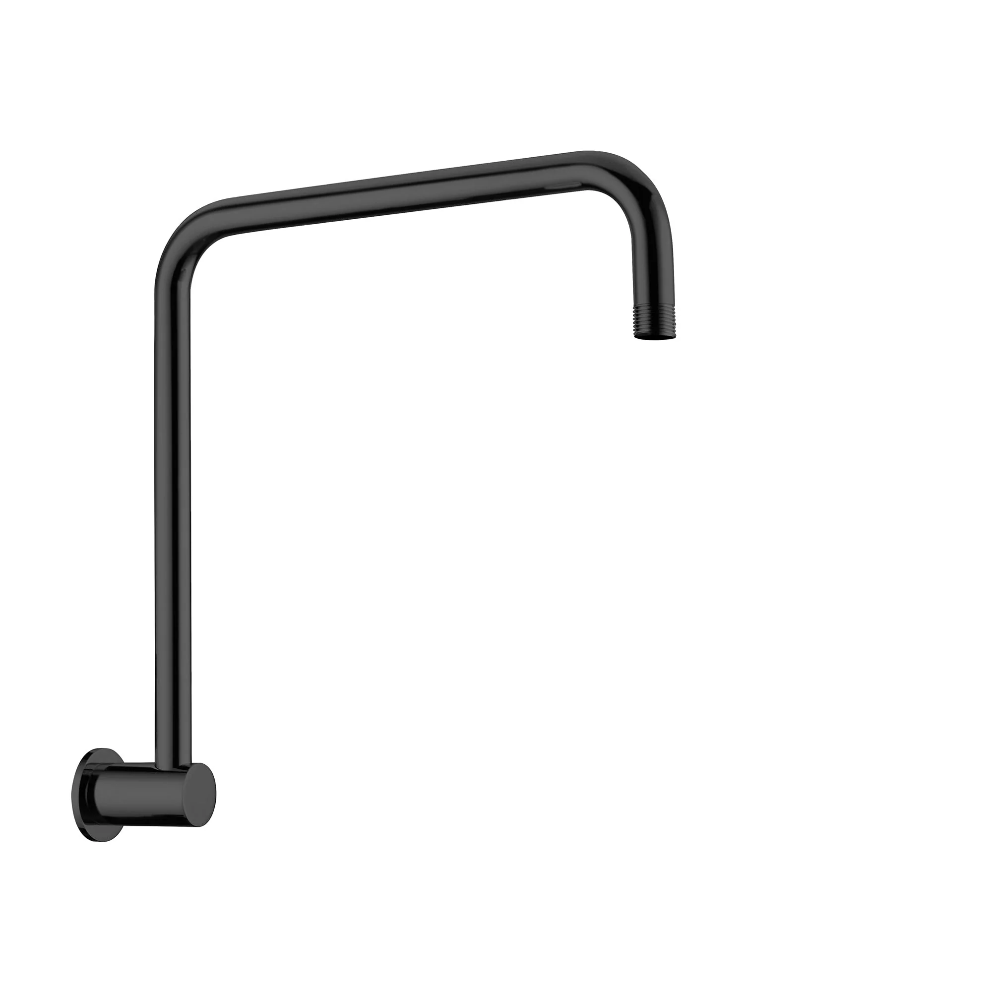 Nero Round Swivel Shower Arm - Black Matte