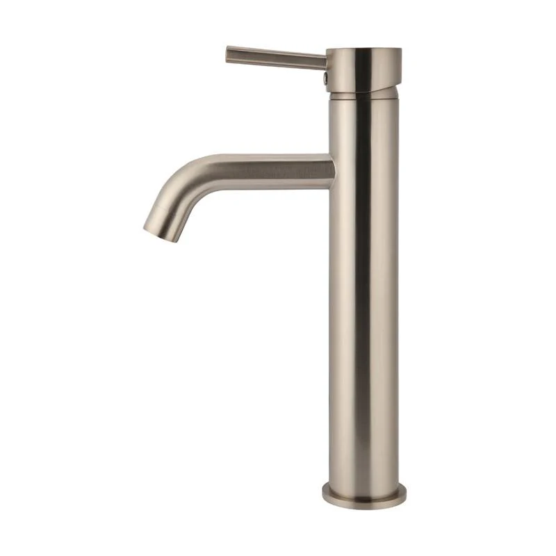 Meir Round Tall Basin Mixer Tap Curved - Champagne - Image 2