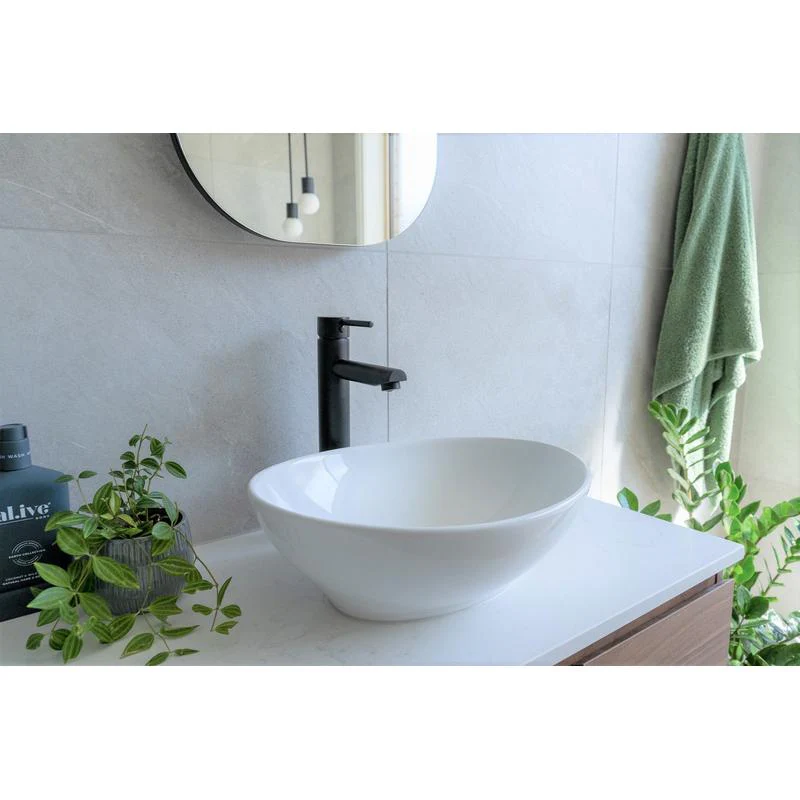 Meir Round Tall Basin Mixer Tap - Black Matte - Image 8