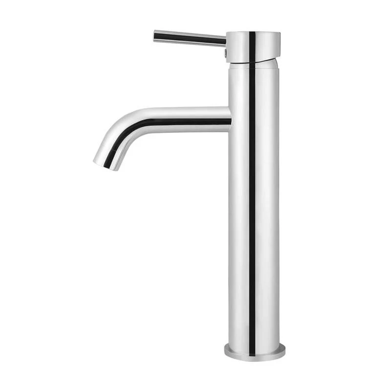Meir Round Tall Basin Mixer Tap Curved - Polished Chrome - Image 2