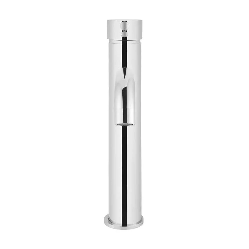 Meir Round Tall Basin Mixer Tap Curved - Polished Chrome - Image 3