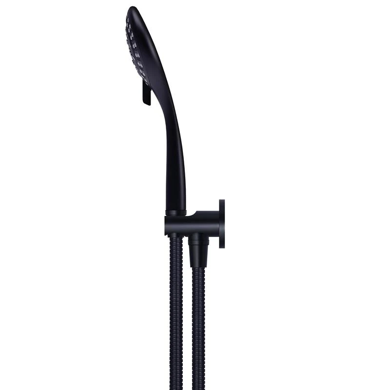 Meir Round Three Function Hand Shower on Fixed Bracket - Black Matte - Image 3