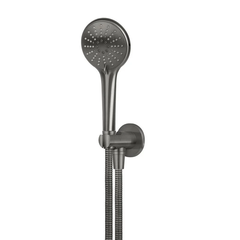 Meir Round Three Function Hand Shower on Fixed Bracket - Shadow Gun Metal