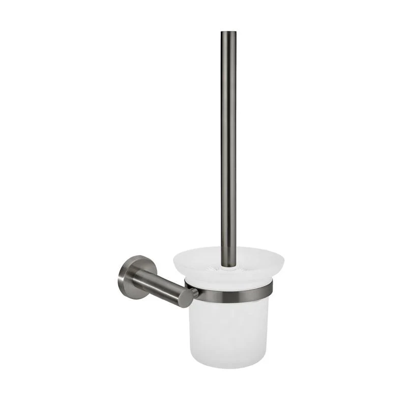 Meir Round Toilet Brush & Holder - Shadow Gun Metal