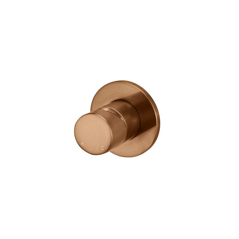 Meir Round Wall Mixer Pinless Handle Trim Kit (In-wall Body Not Included) - Lustre Bronze