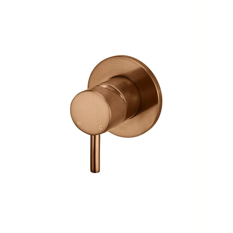 Meir Round Wall Mixer Short Pin lever Trim Kit (In-wall Body Not Included) - Lustre Bronze