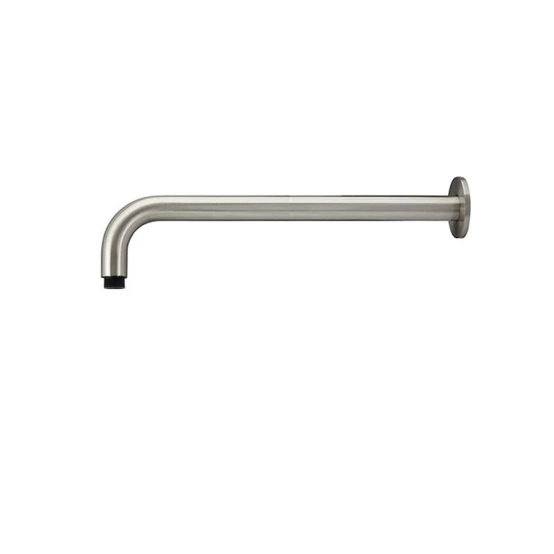 Meir Round Wall Shower Curved Arm 400mm - PVD Brushed Nickel - Image 2