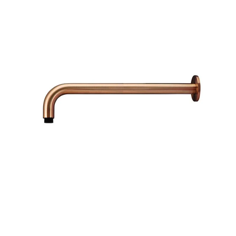 Meir Round Wall Shower Curved Arm 400mm - Lustre Bronze - Image 2