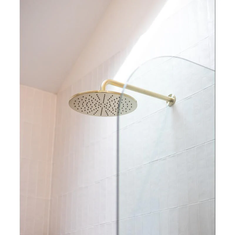 Meir Round Wall Shower Curved Arm 400mm - PVD Tiger Bronze - Image 3