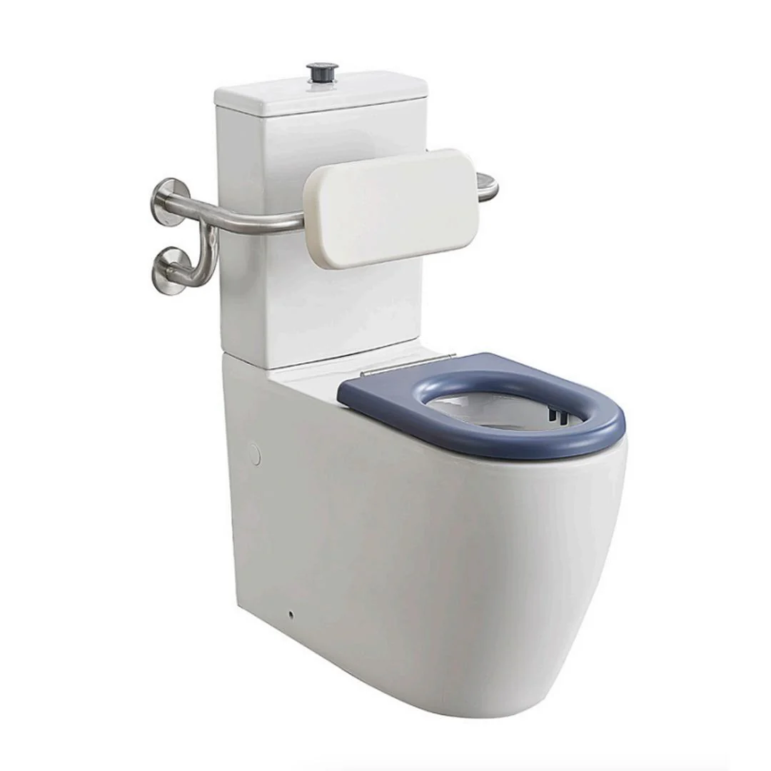 Linsol Opale Rimless Back to Wall Care Toilet Suite with Backrest - Gloss White