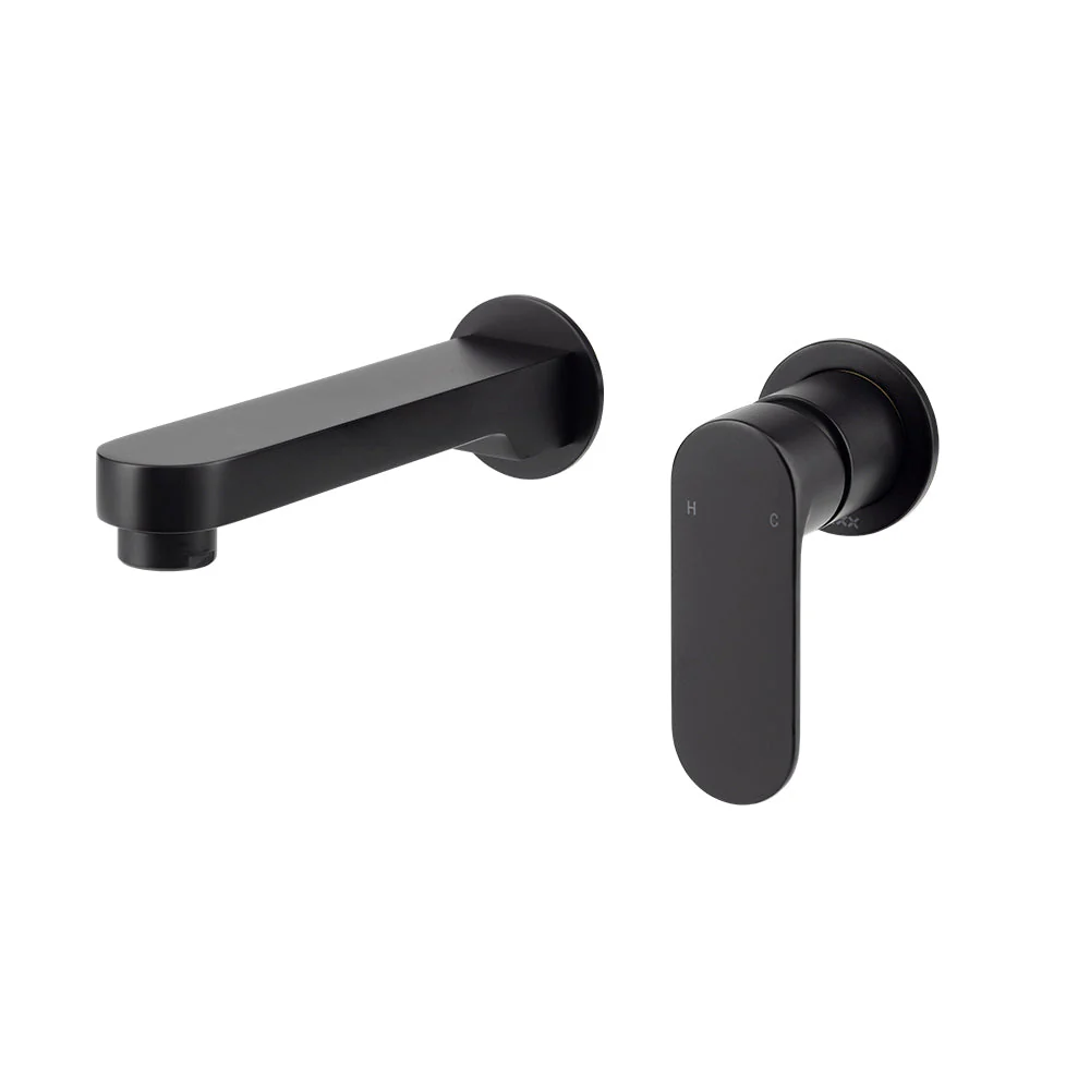 Mixx Saffron Dual Wall Plate Mixer - Matt Black