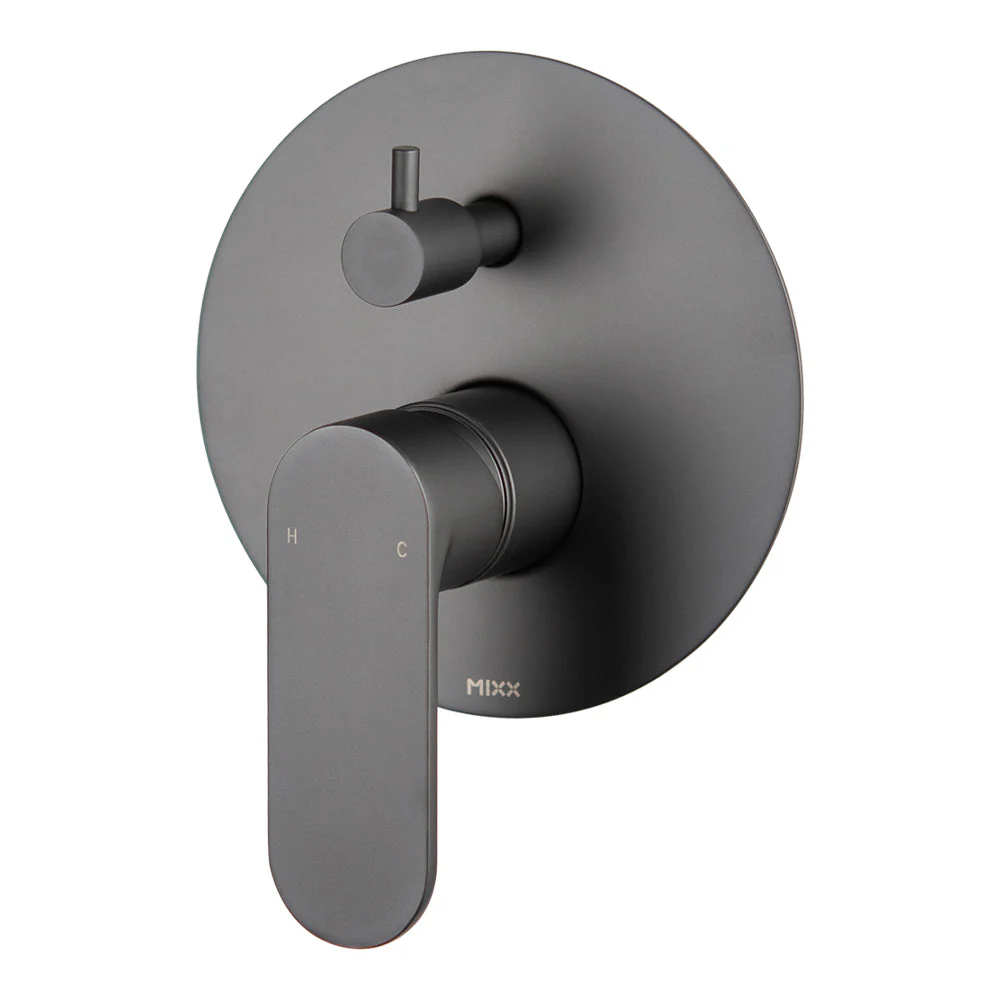 Mixx Saffron Shower Diverter Mixer - Gun Metal
