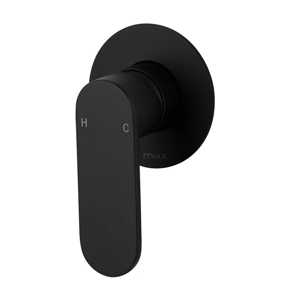 Mixx Saffron Shower Mixer (80mm Backplate) - Matt Black