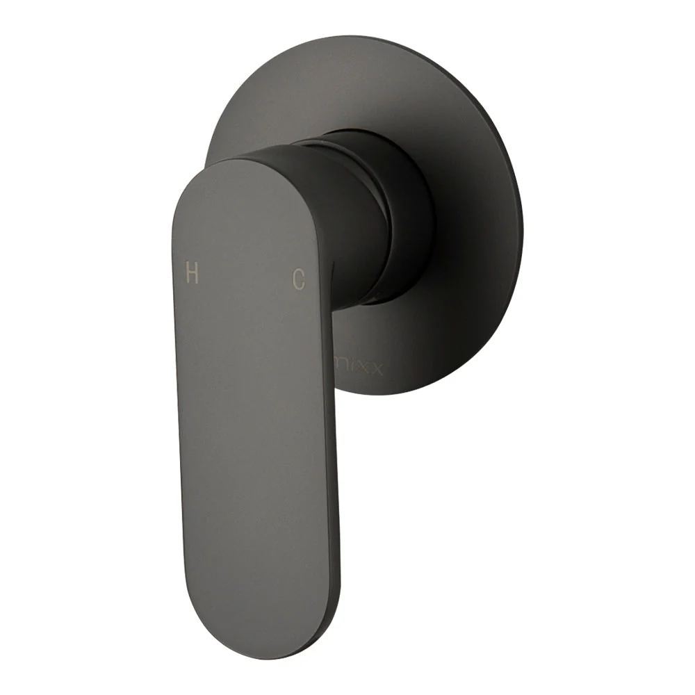 Mixx Saffron Shower Mixer Trim Kit (80mm Backplate) - Gun Metal