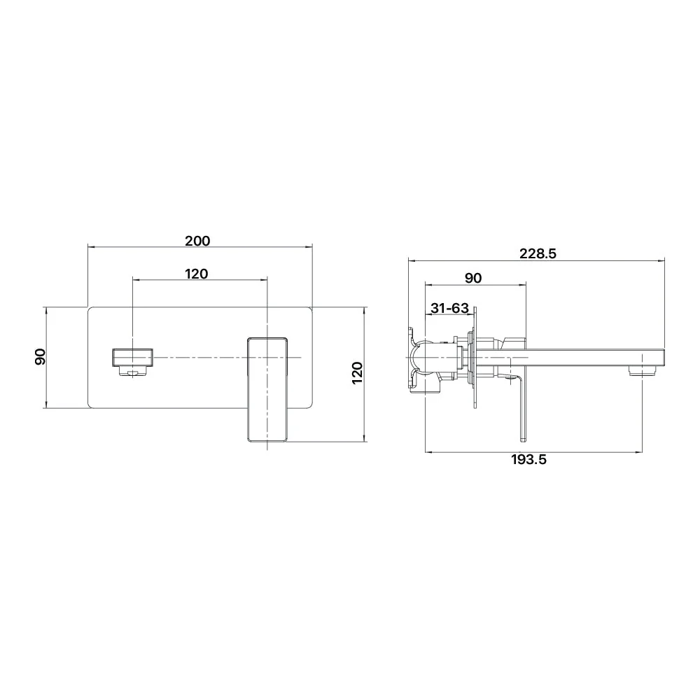 Mixx Sage Wall Plate Mixer Trim Kit - Brushed Nickel - Image 2