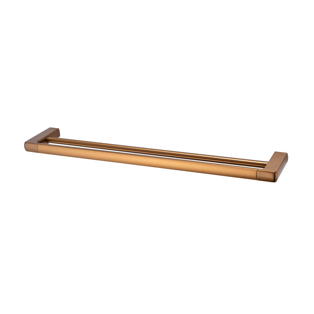 Mixx Sandalwood Double Towel Rail 800mm - Brushed Bronze