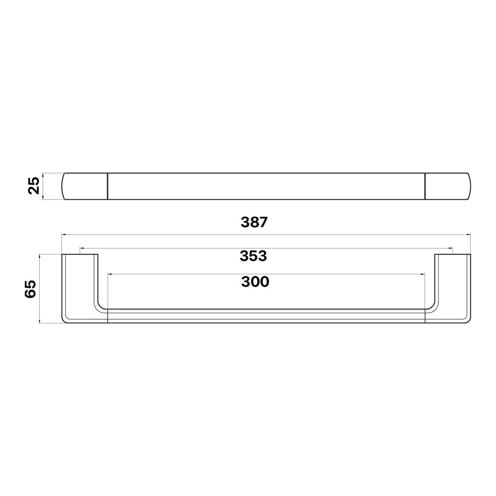 Mixx Sandalwood Hand Towel Holder - Chrome - Image 2