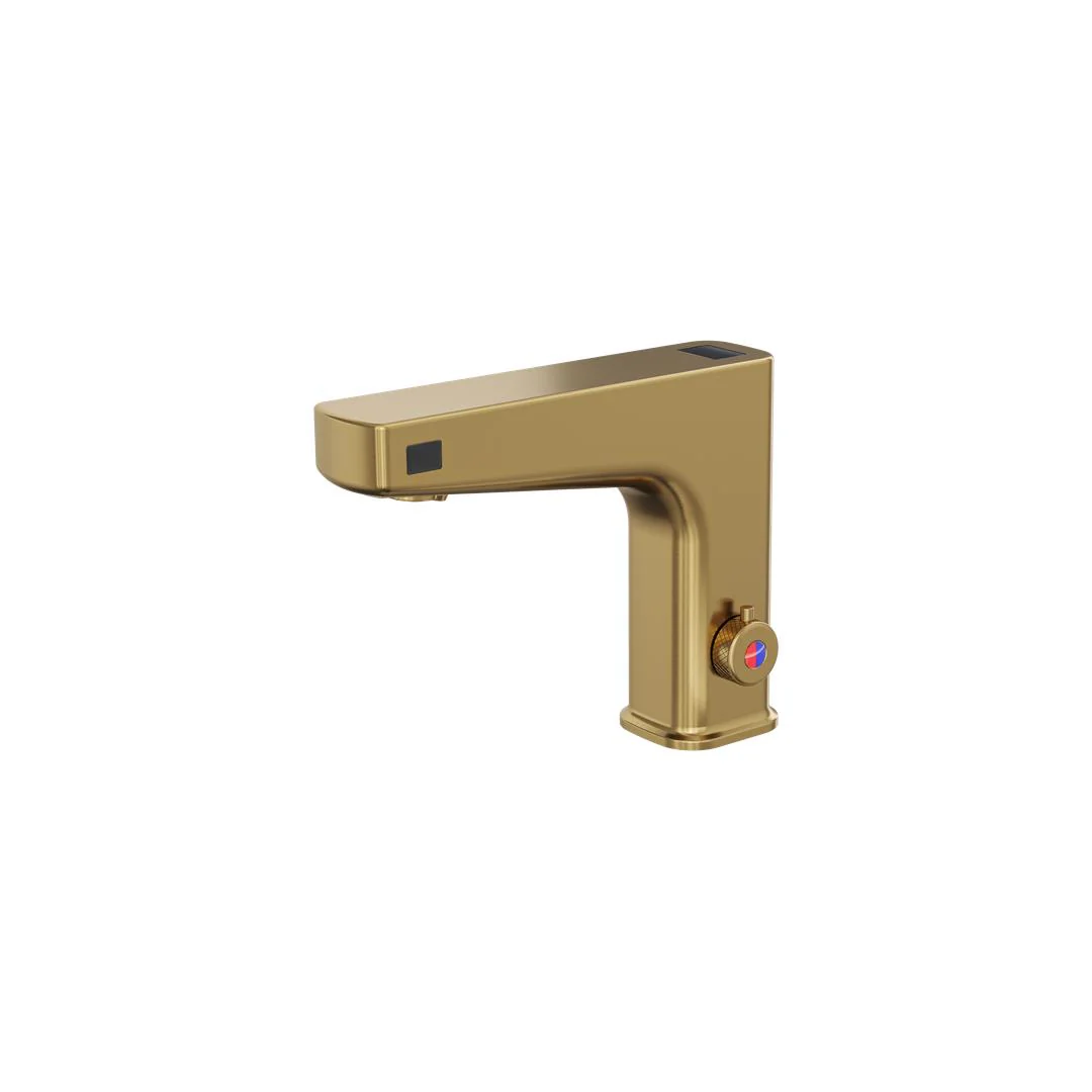 Linsol Sensomax Trio Wave Sensor Basin Mixer - Brushed Brass
