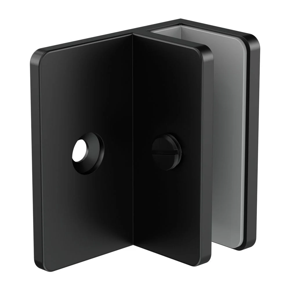 Nero Shower F Bracket 10mm Glass - Black Matte