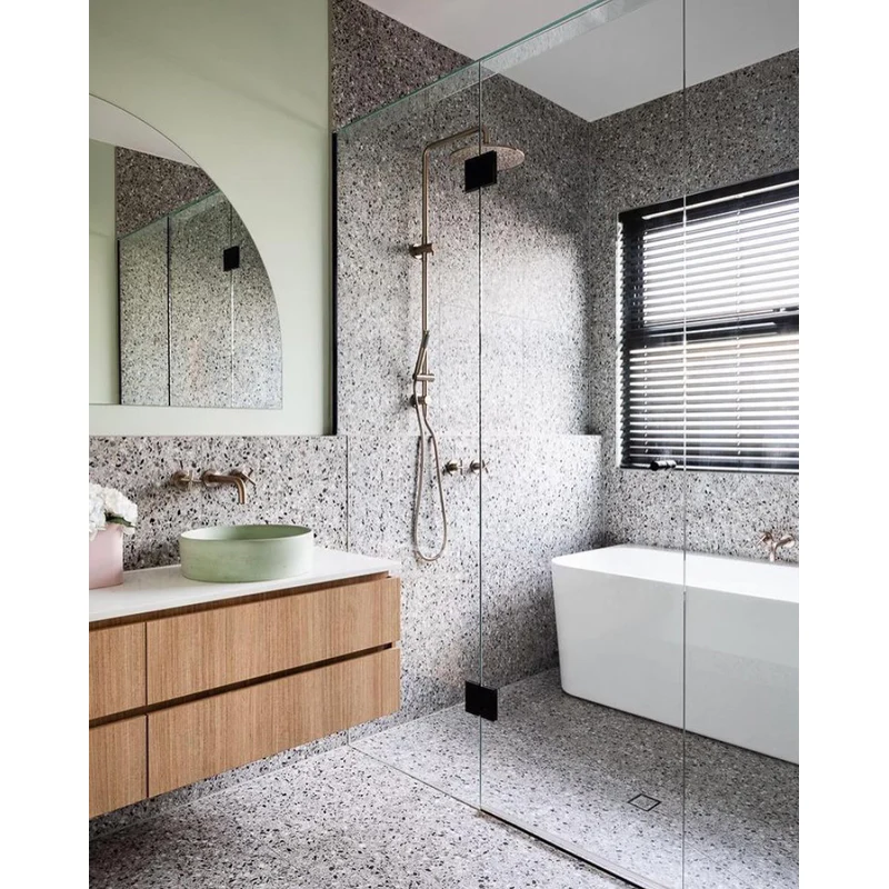 Meir Shower Waste with Tile Insert - PVD Tiger Bronze - Image 5