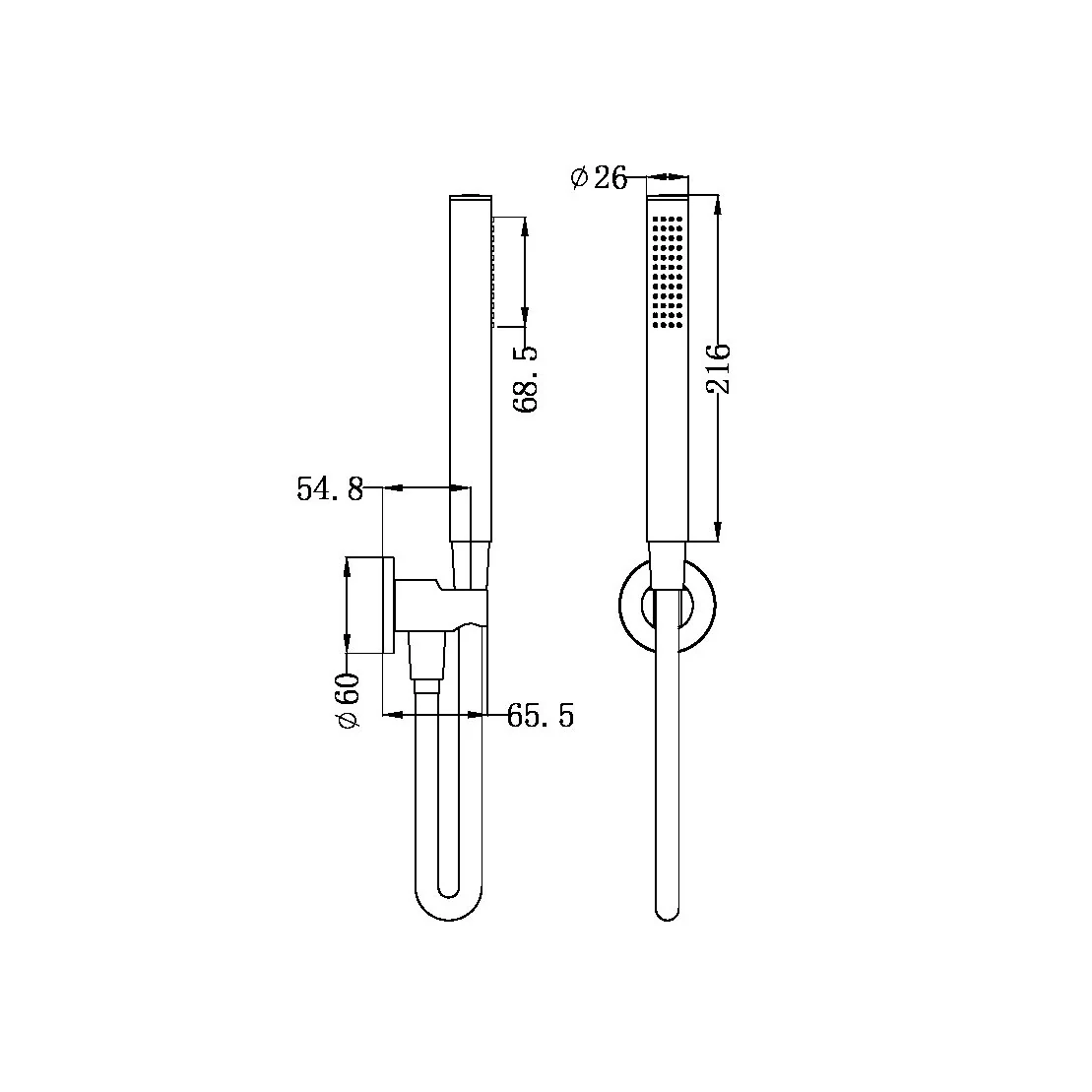 Nero Slim Shower On Bracket - Gun Metal - Image 3