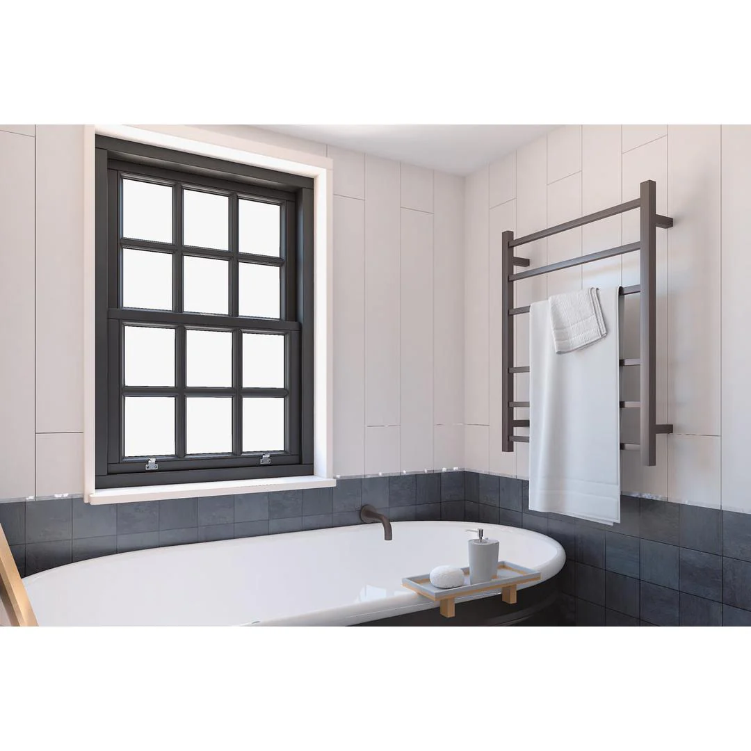 Linsol Spirit 6 Bar Heated Towel Rail - Gunmetal - Image 3