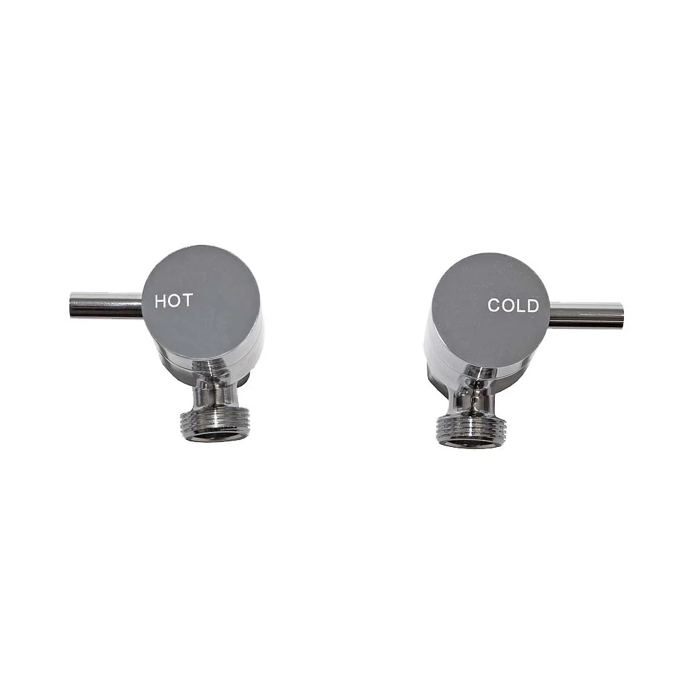 Mixx Spruce Lever 1/4 Turn C/Disc Washing Machine Taps - Chrome