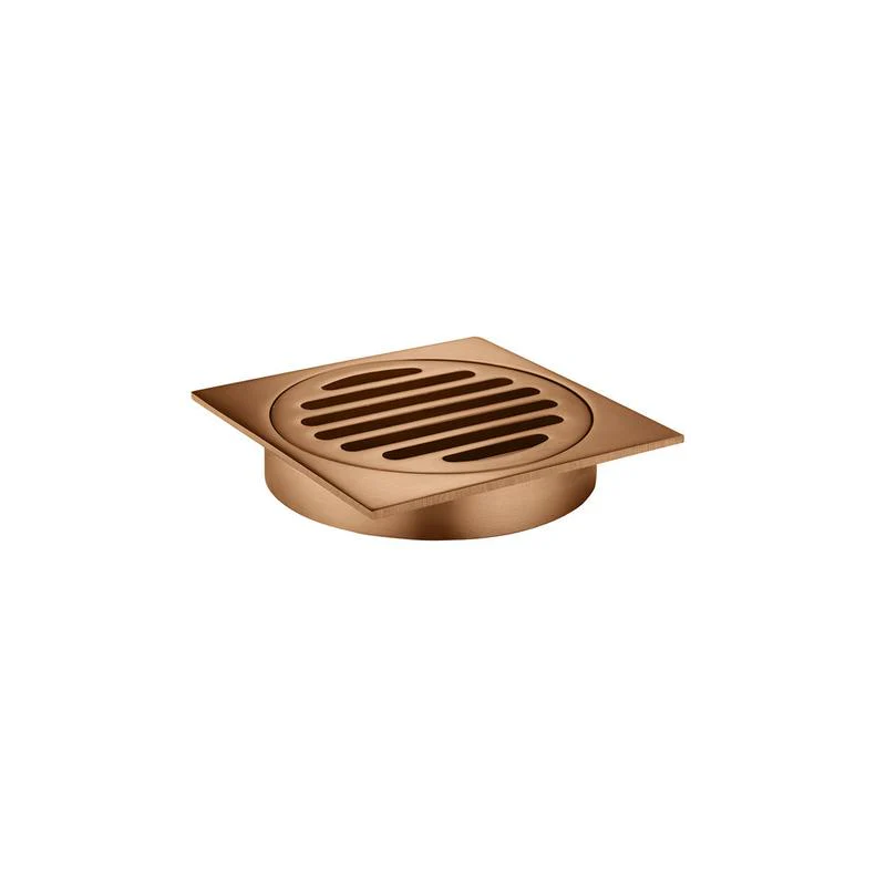 Meir Square Floor Grate Shower Drain 100mm outlet - Lustre Bronze - Image 3