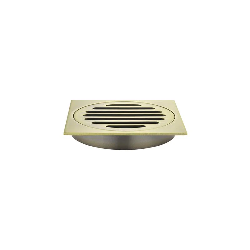 Meir Square Floor Grate Shower Drain 100mm outlet - PVD Tiger Bronze