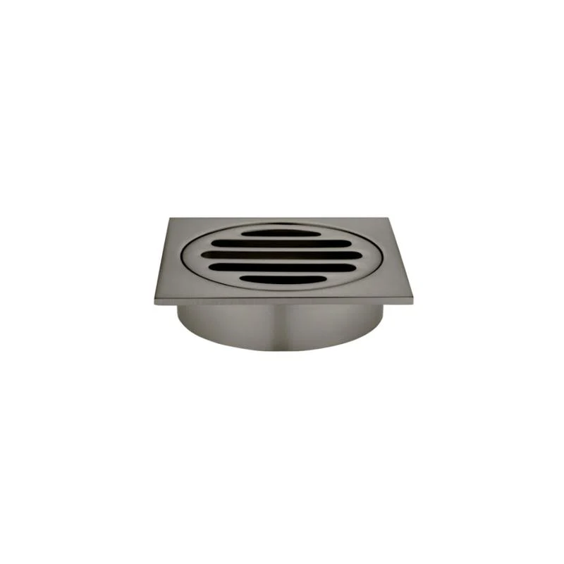 Meir Square Floor Grate Shower Drain 80mm outlet - Shadow Gun Metal