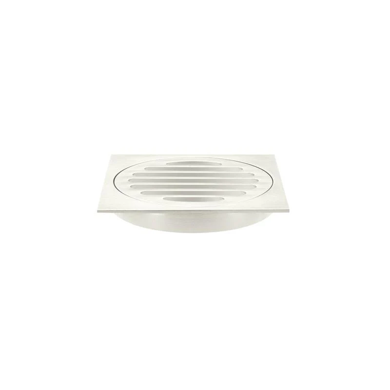 Meir Square Floor Grate Shower Drain 100mm outlet - PVD Brushed Nickel