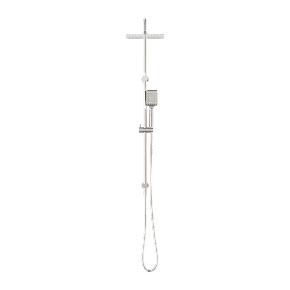 Nero Square Project Twin Shower - Brushed Nickel - Image 2
