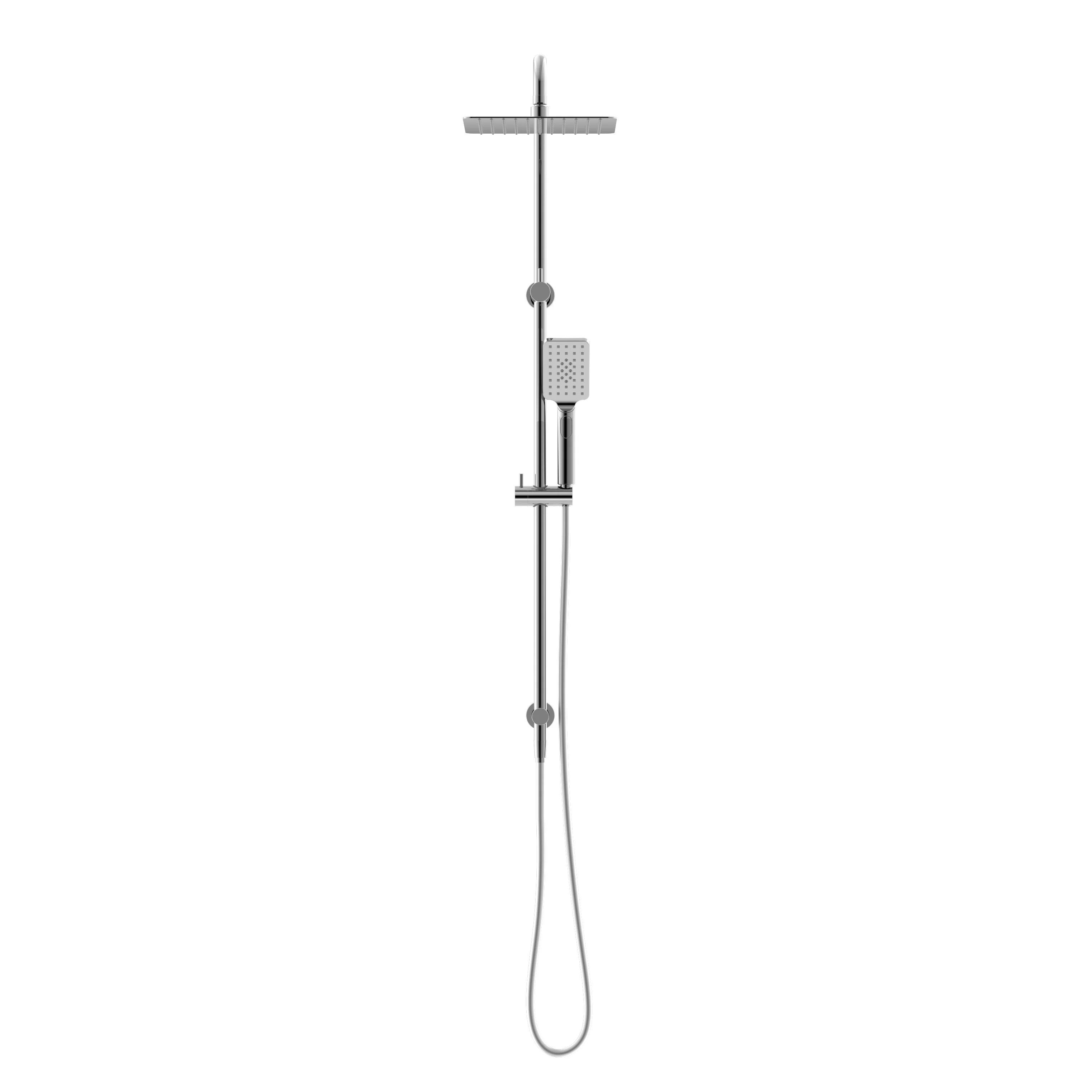 Nero Square Project Twin Shower - Chrome - Image 2