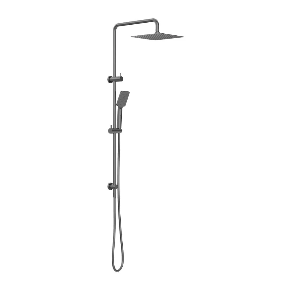 Nero Square Project Twin Shower - Gun Metal