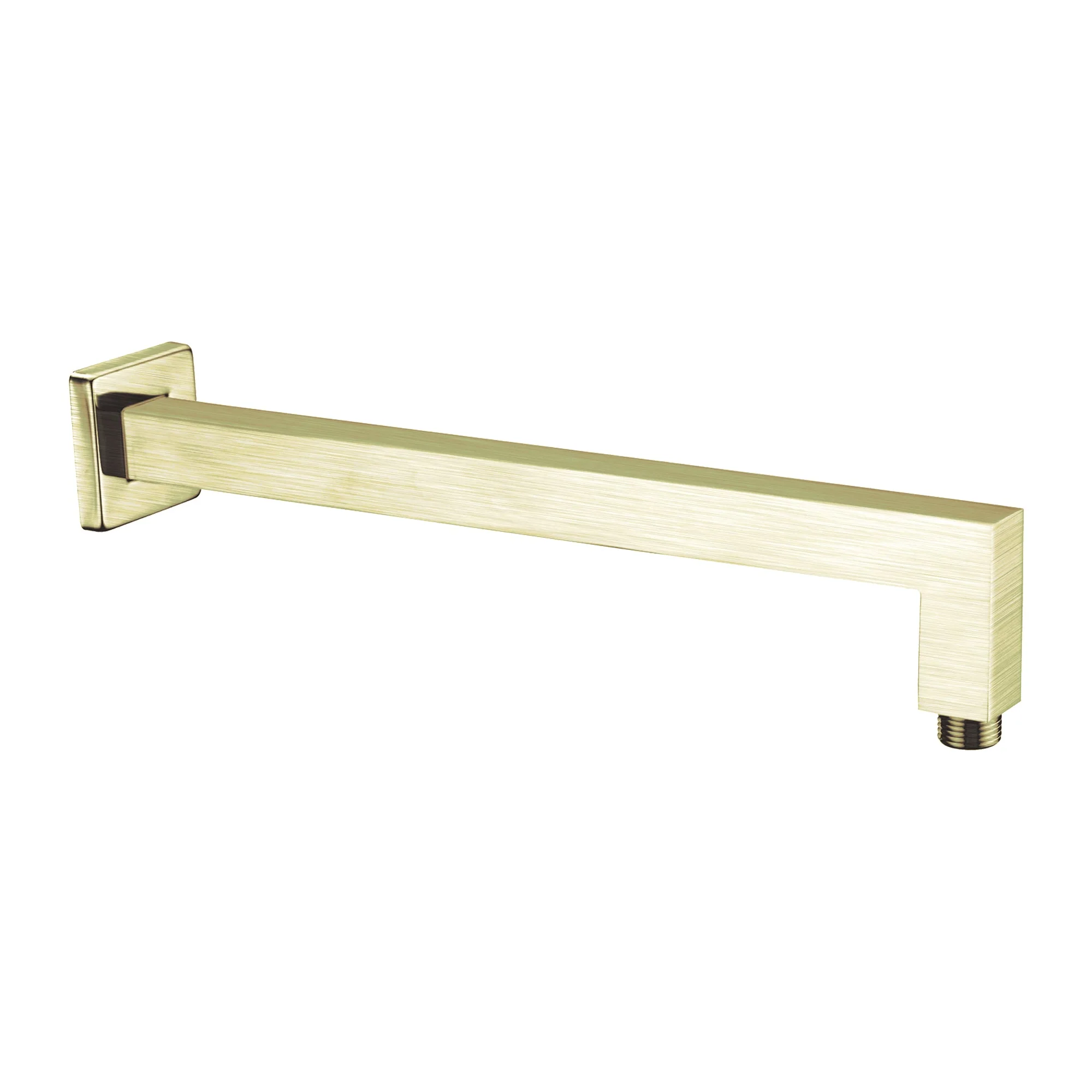Nero Square Shower Arm - Brushed Gold