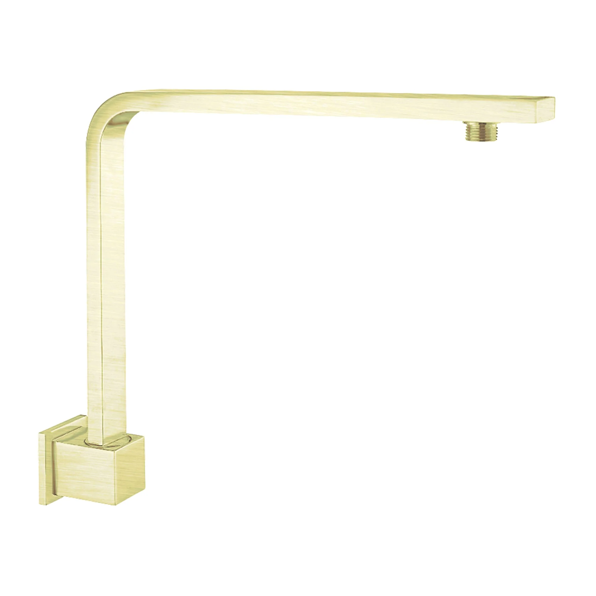 Nero Square Swivel Shower Arm - Brushed Gold
