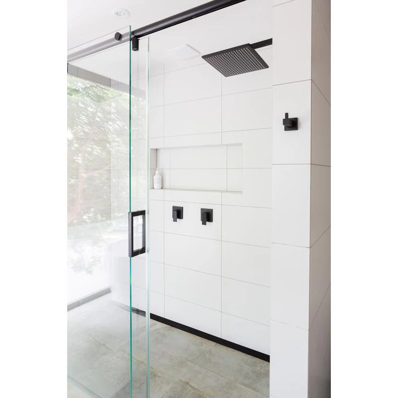 Meir Square Wall Shower w/300mm shower rose w/400mm arm - Black Matte - Image 4