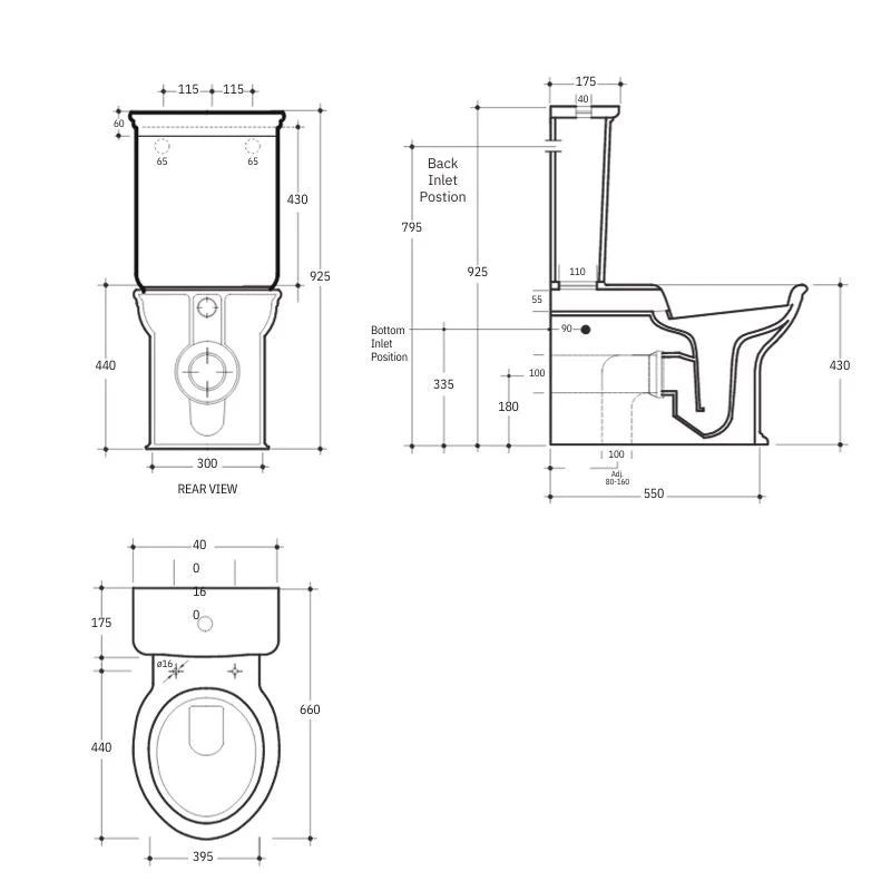Studio Bagno Impero Back To Wall Toilet Suite - Image 3