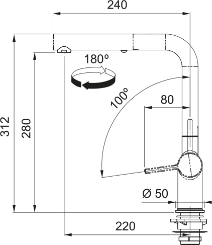 Franke Active Pull-Out Matte White Tap - Image 3