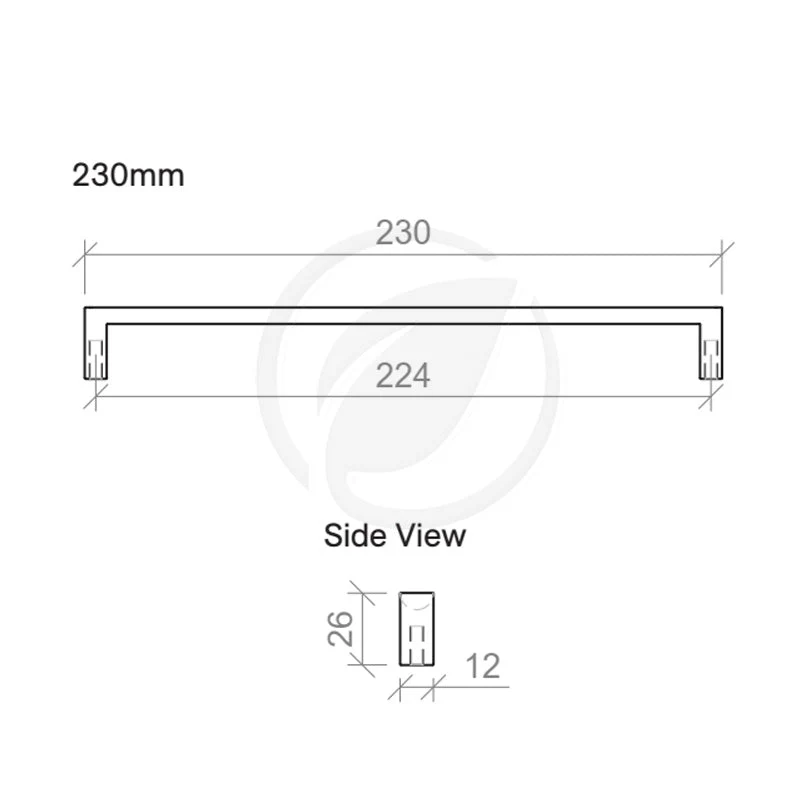 Timberline D 230mm Handle - Brushed Nickel - Image 2